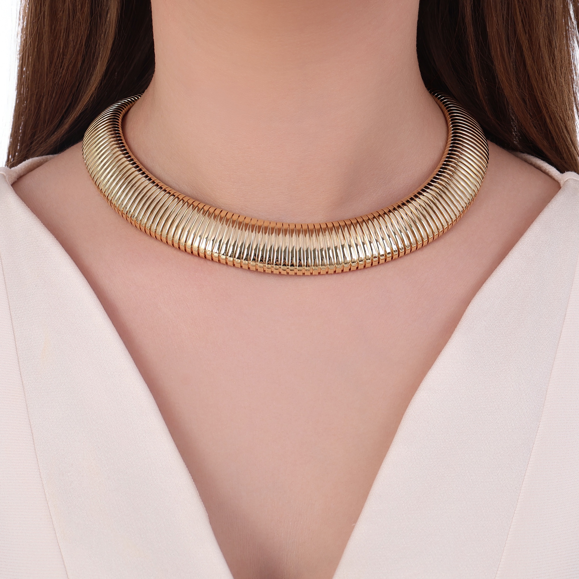 Tubogas Colleciion Silver Necklace