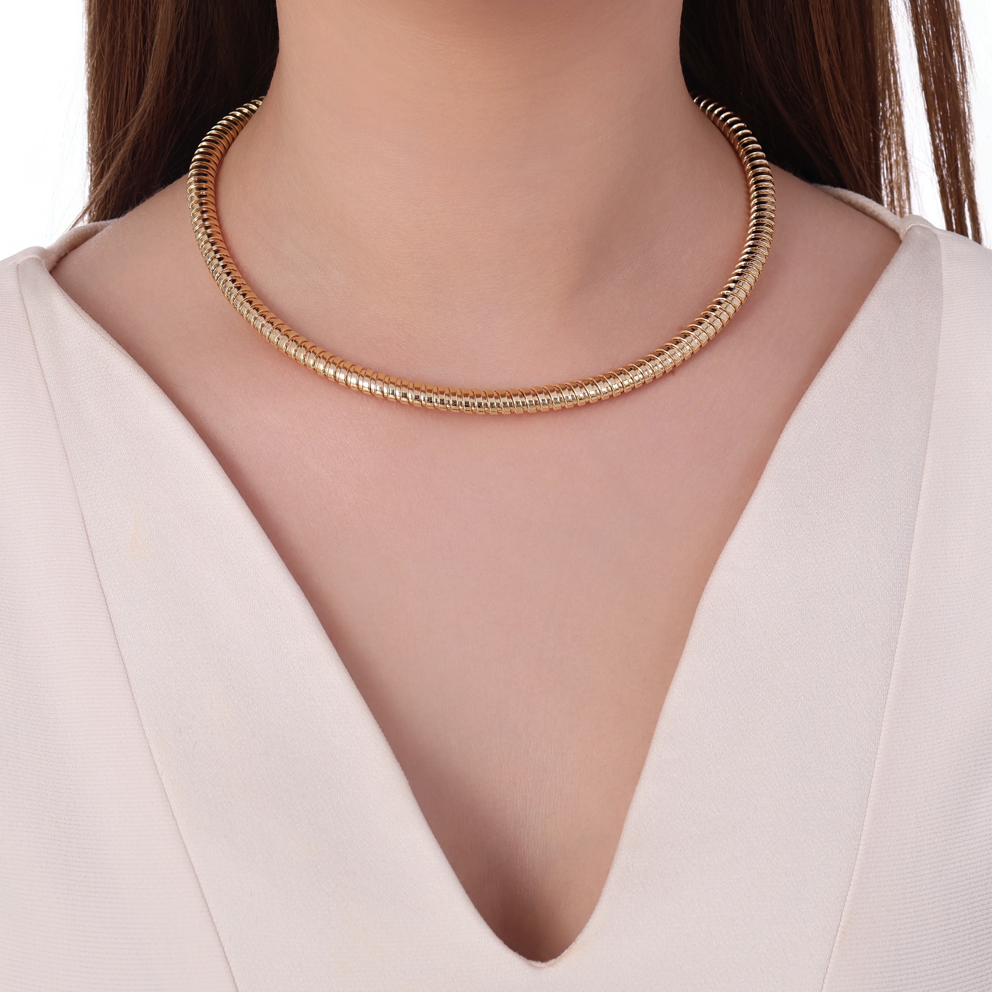 Tubogas Colleciion Silver Necklace