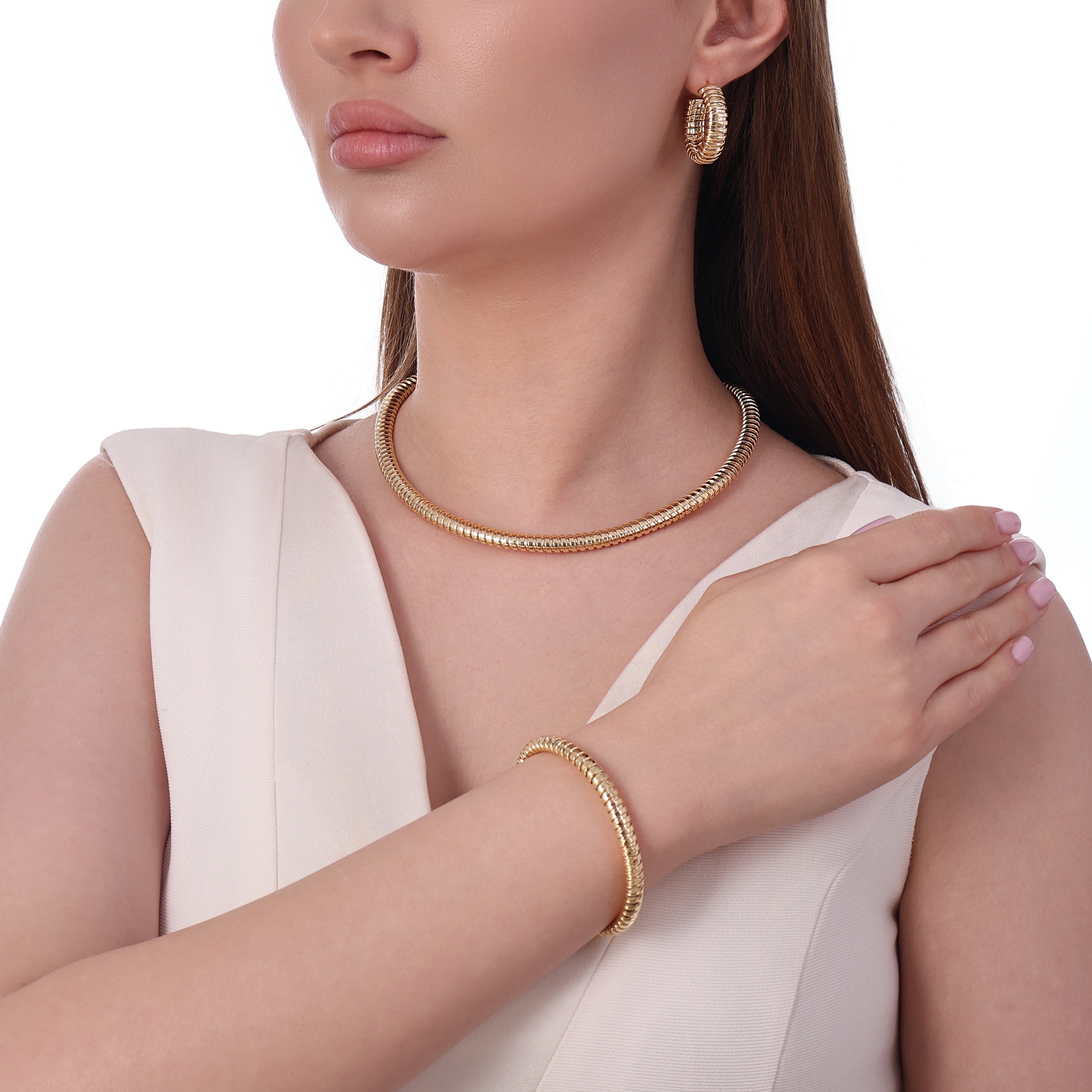 Tubogas Colleciion Silver Necklace