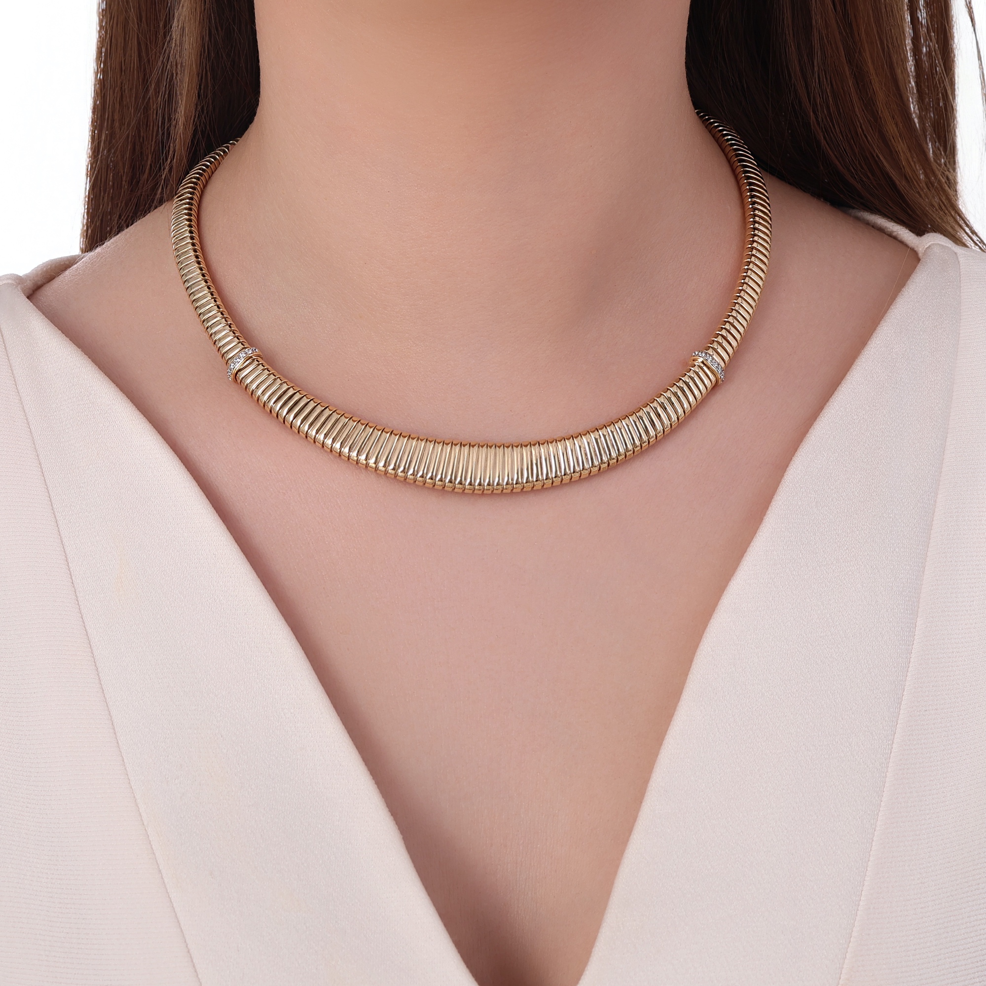 Tubogas Colleciion Silver Necklace