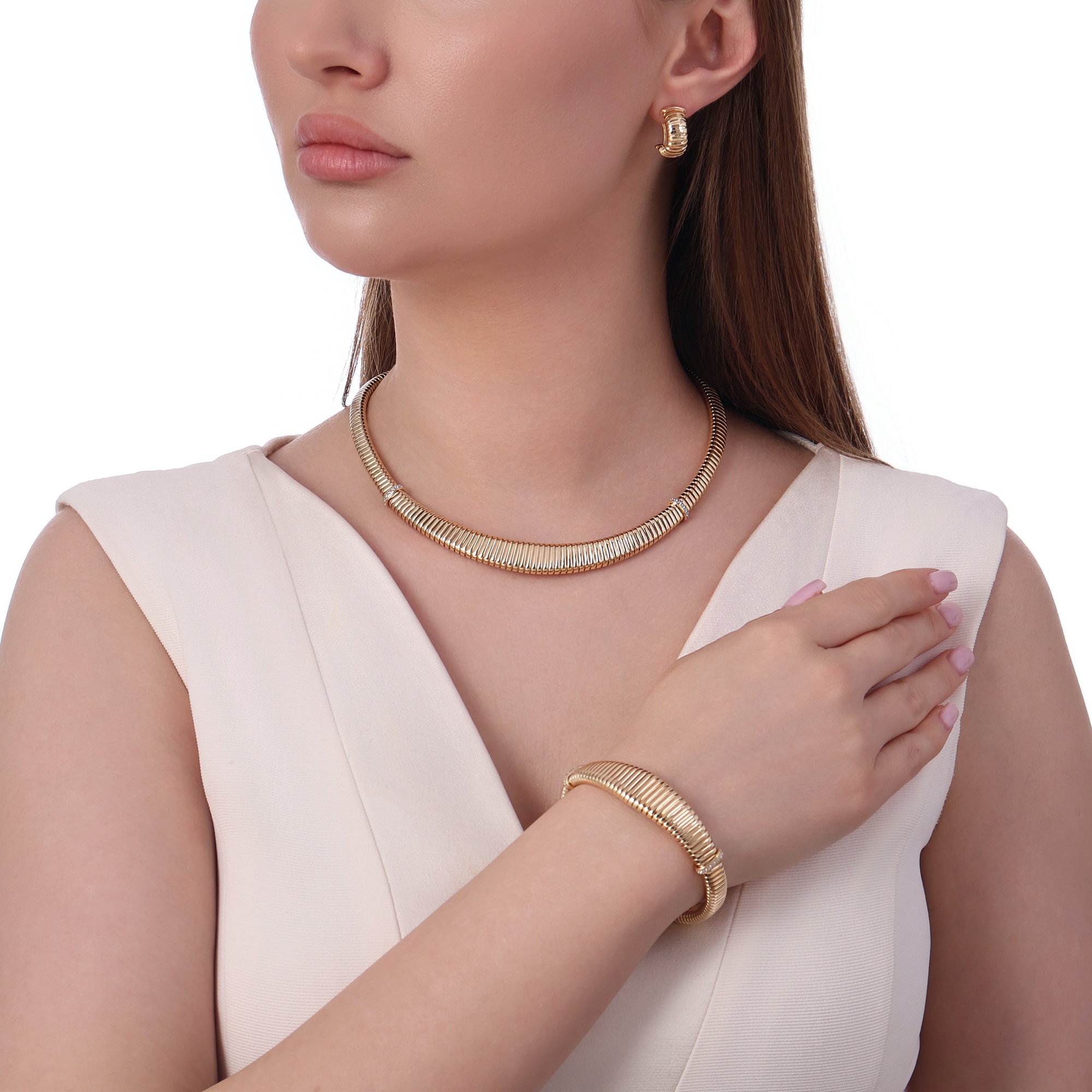 Tubogas Colleciion Silver Necklace