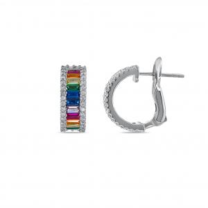 Rainbow DM3698-7CE Silver Earrings
