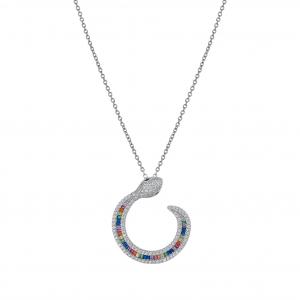 Rainbow DM4051-7CN Silver Necklace