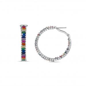 Rainbow DM4058-7CE Silver Earrings