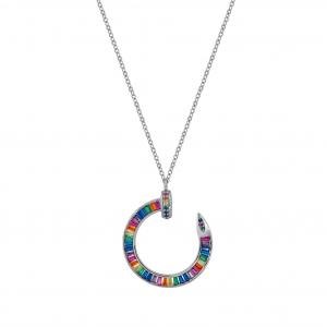 Rainbow DM4979-7CN Silver Necklace