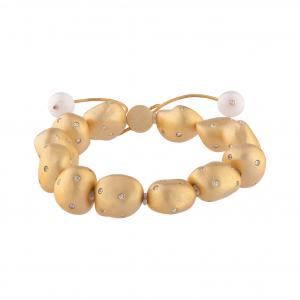 Clouds Amorf Gold Colored Bracelet