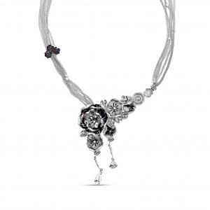 Gallica Rose Model Goosefoot Silver Necklace