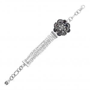Gallica Rose Model Chained Silver Bracelet