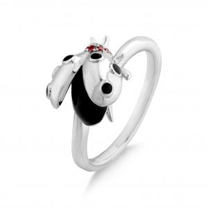 Ladybee Ladybug Designed Silver Ring