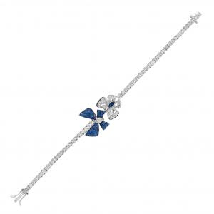 Eclat Blue Butterfly Silver Bracelet