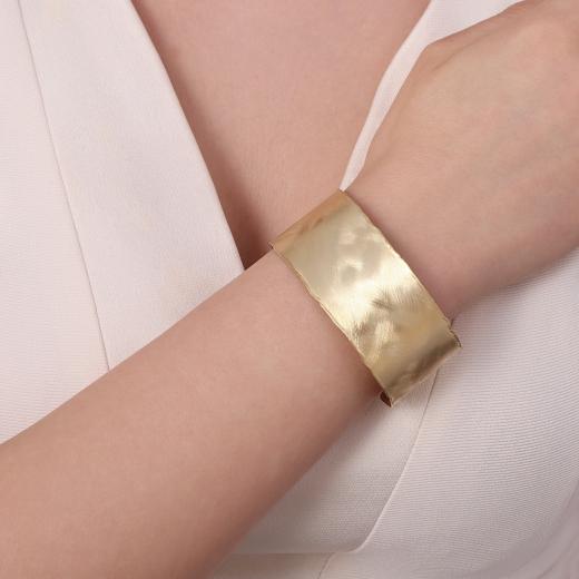 Sun Collection Gold-Plated Solid Silver Cuff
