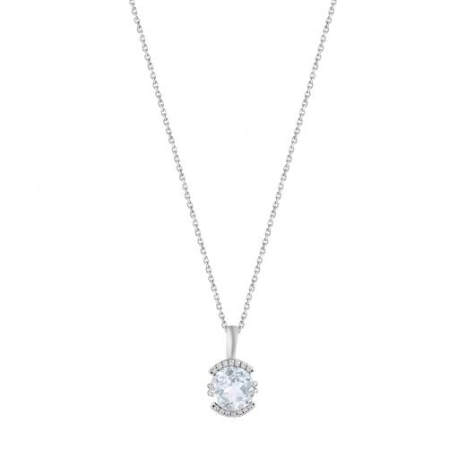 Gift Collection: Silver Necklace with Blue Stones