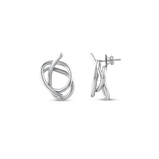 Gift Collection: Sterling Silver Interlocking Spiral Design Earrings