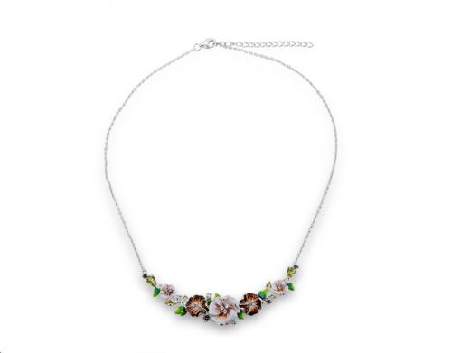 Heaven Model-5 Silver Necklace with Zircon Stone and Enamel