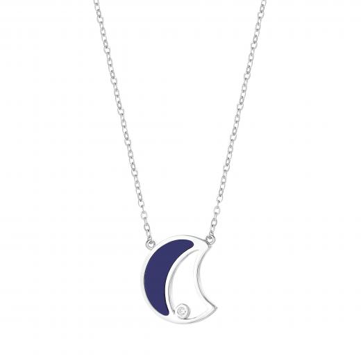 Lucky Gems Lapis Stone Silver Necklace