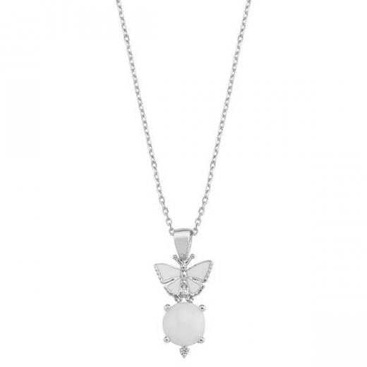 White Dreams WDHP0043-CZ  Silver Necklace