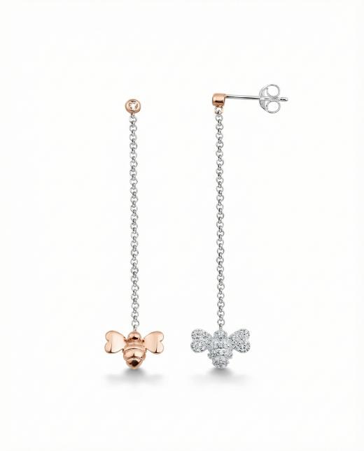 Ladybee Silver Earrings