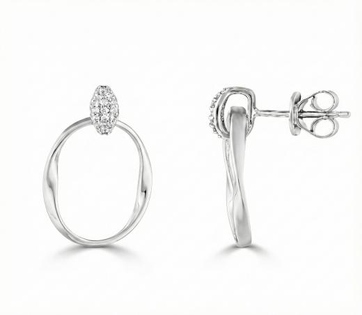Gift DM4887E Silver Earring
