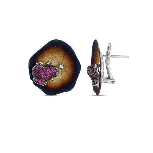 Global Warming GWHE0016R-CZ Silver Earring