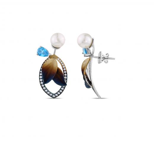 Global Warming GWHE0019W-CZ Silver Earring