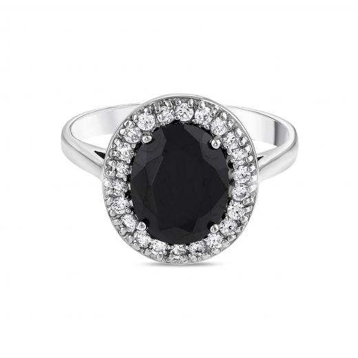 Gift Collection Black Stone Silver Ring