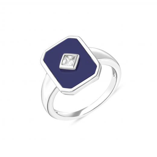 Lucky Gems Lapis Stone Silver Ring