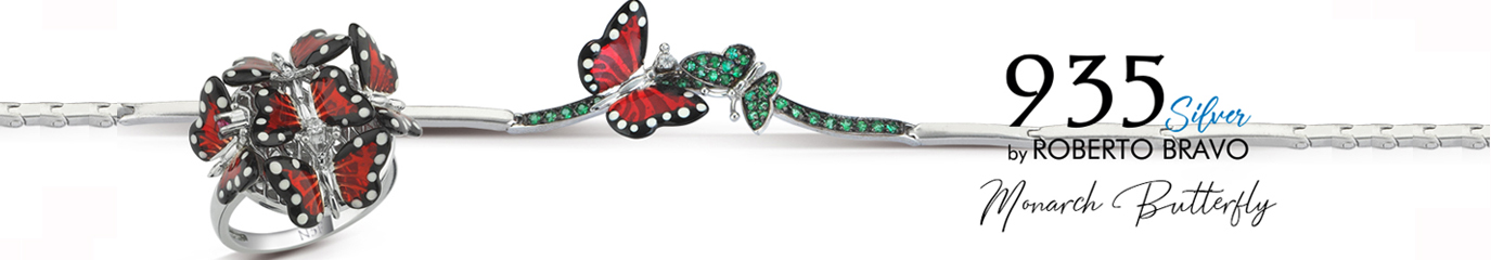 Roberto Bravo Gümüş Monarch Butterfly Koleksiyon Ürünleri