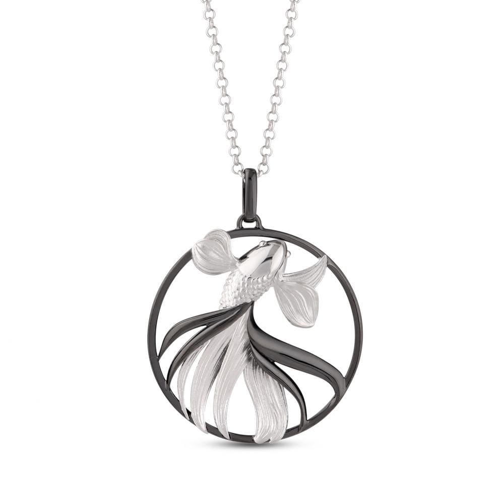 Koi Collection Black Fish Design Necklace