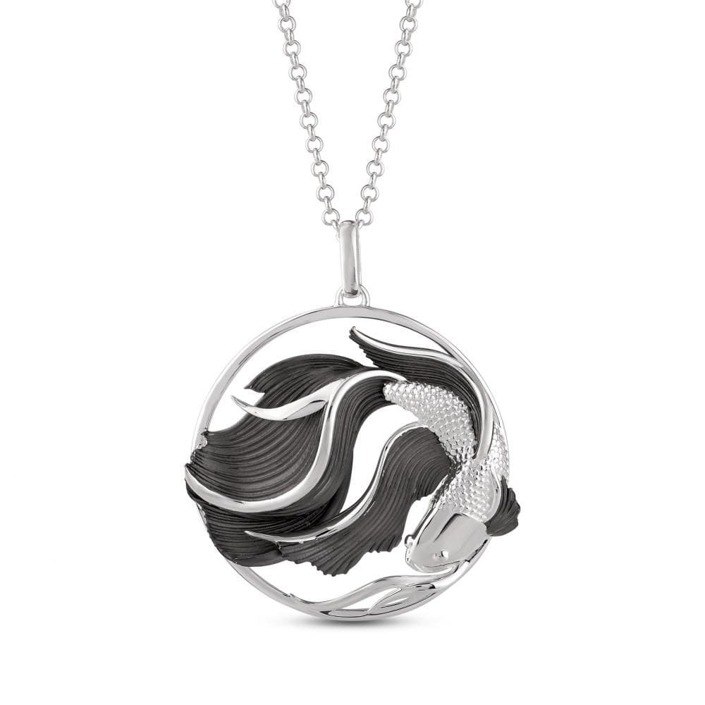 Koi Collection Black Fish Design Necklace
