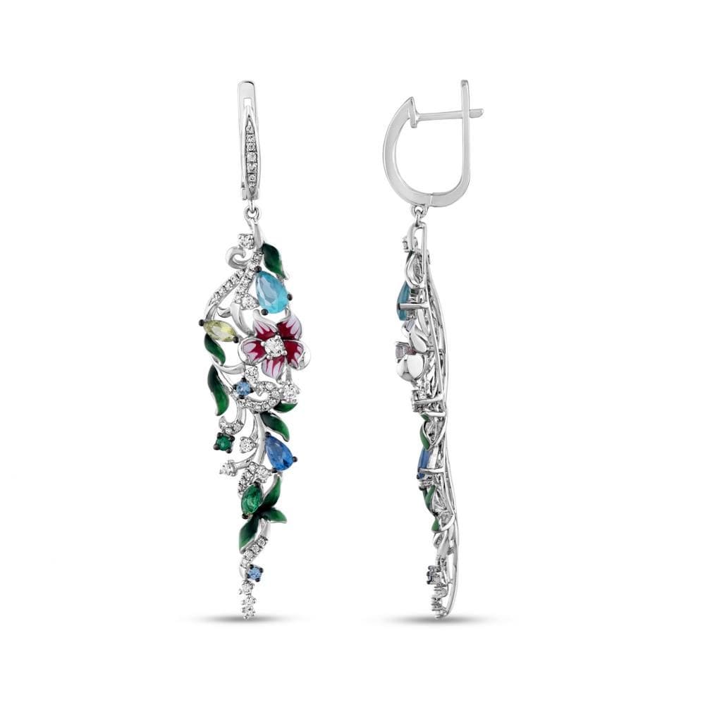 Heaven Model-19 Zirkonlu Mineli Gümüş Küpe