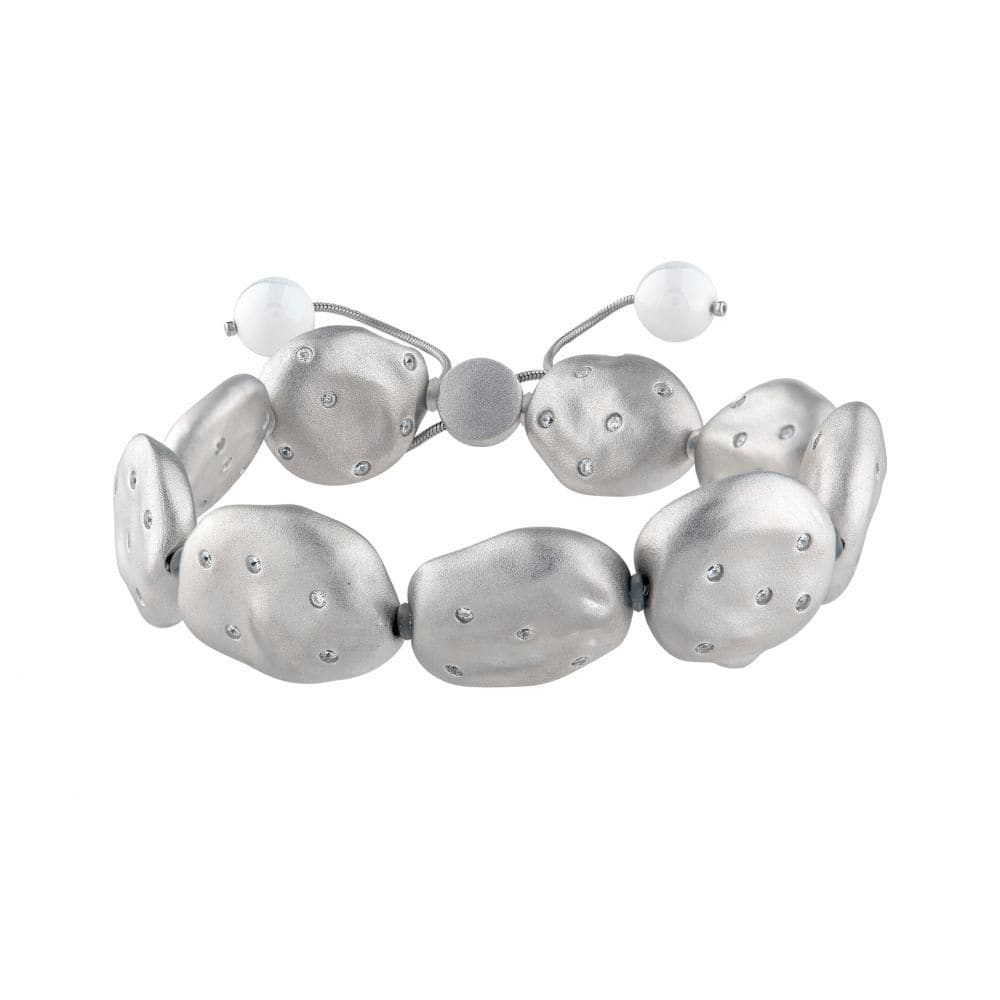 Clouds Collection Amorphous Silver Bracelet