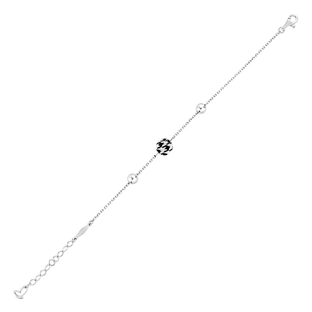 Pied De Poule Model-15 Silver Bracelet