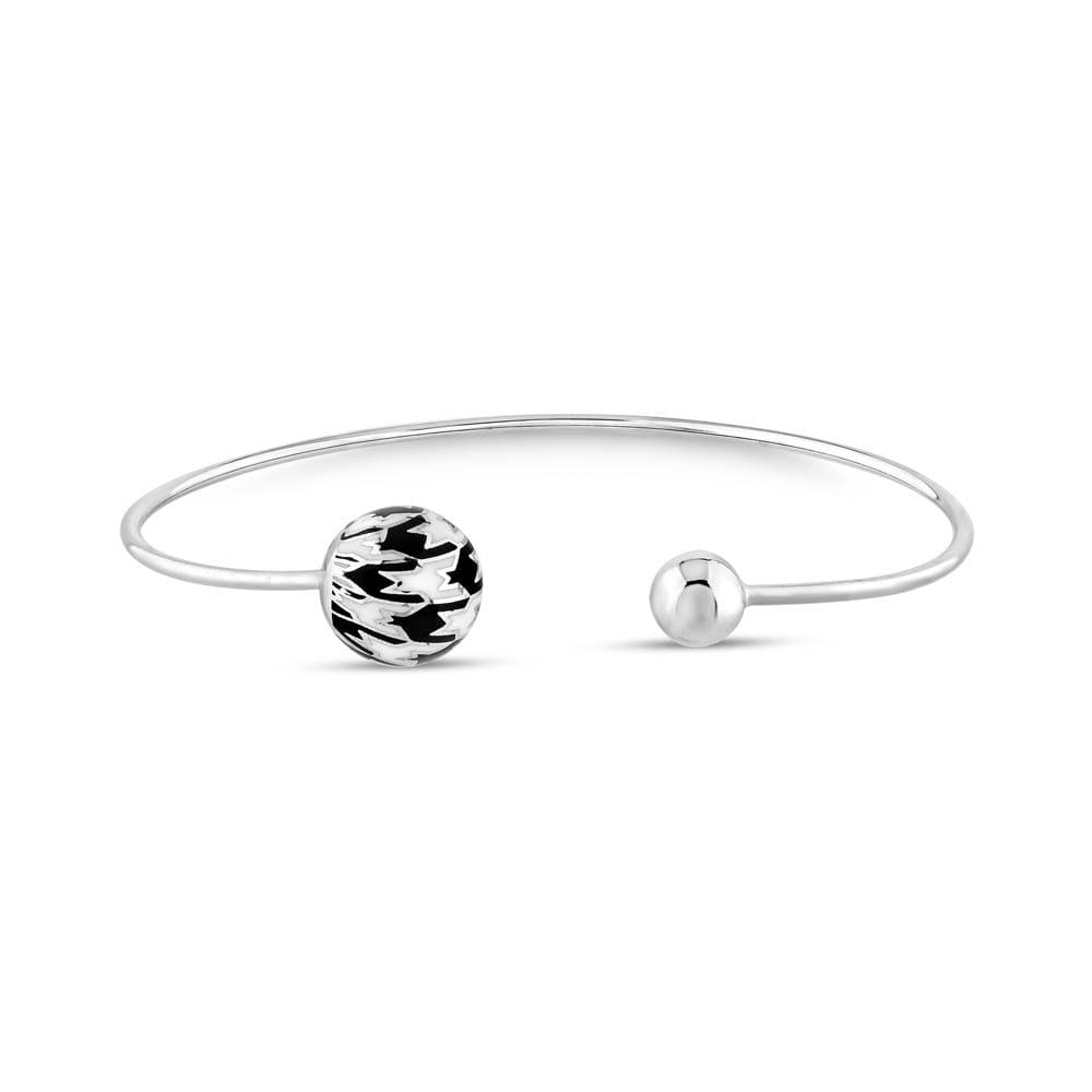 Pied De Poule Model-14 Silver Bracelet