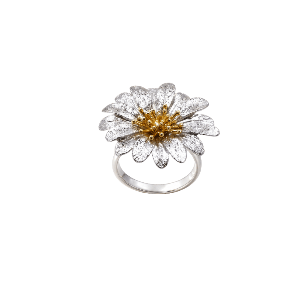 Flowers Koleksiyonu Papatya Formlu Gümüş Yüzük
