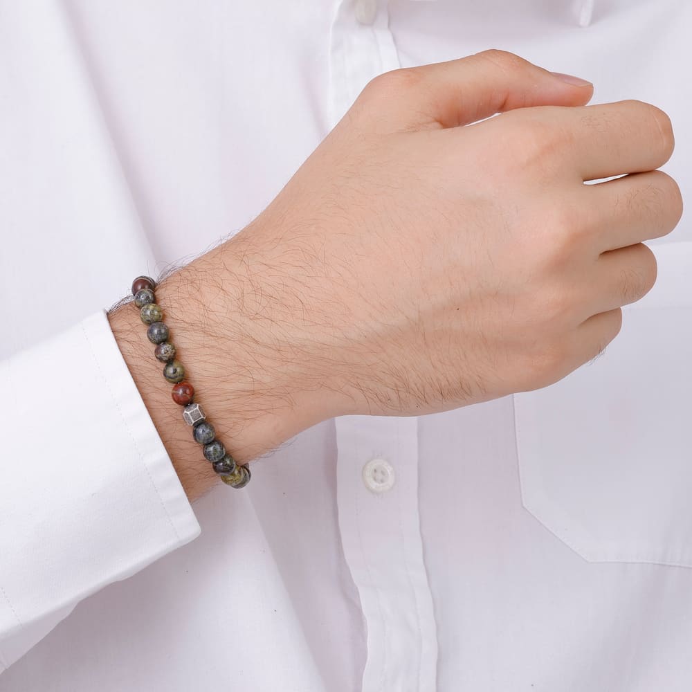 Bravoman Collection Natural Stone Bead Bracelet