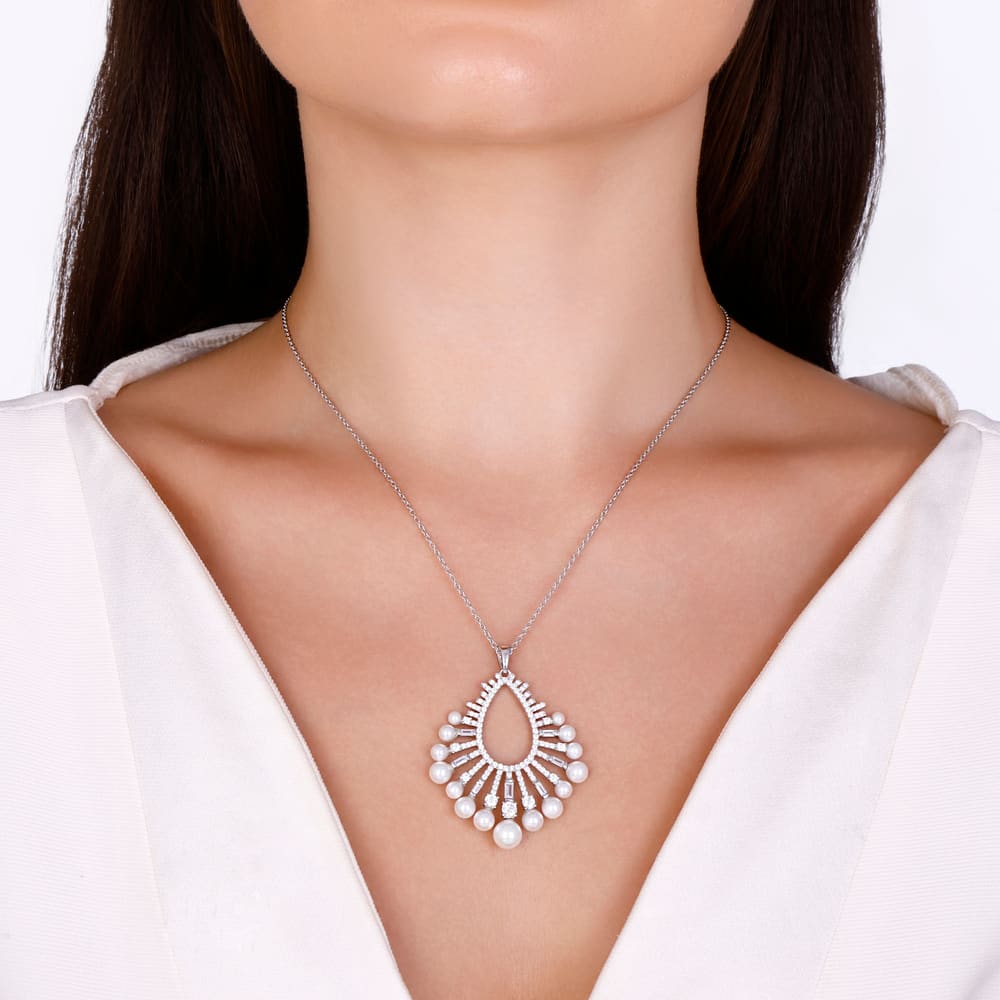 Колье-капля Gift Collection с жемчугом