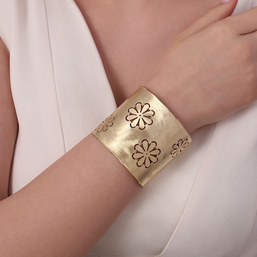 Sun Collection Floral Wide Bracelet