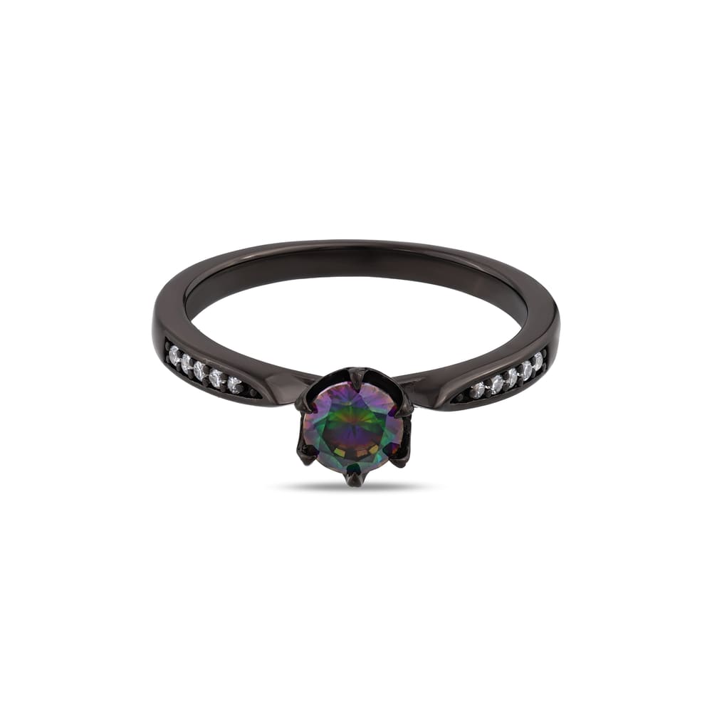 Black Magic Koleksiyonu Minimalist Siyah Gümüş Yüzük