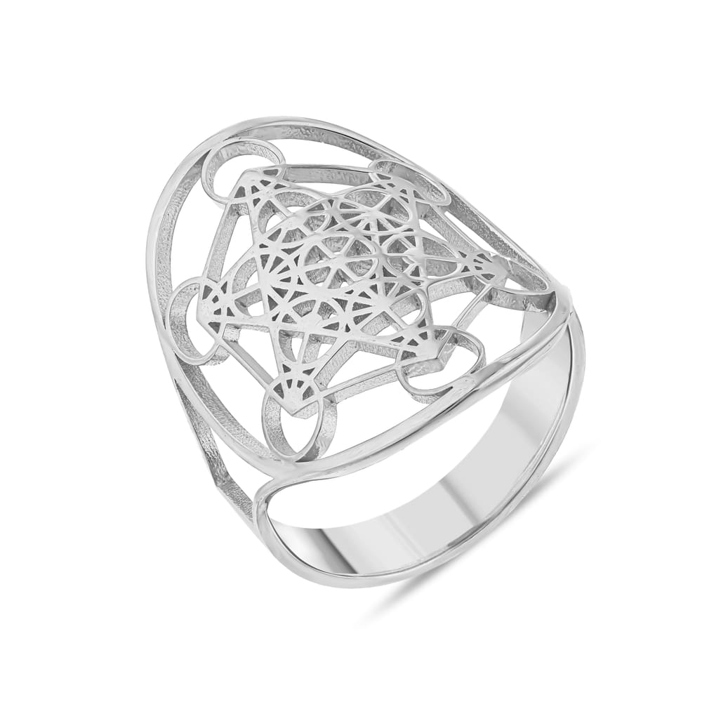 Flower Of Life NEXR1009W-00 Gümüş Yüzük