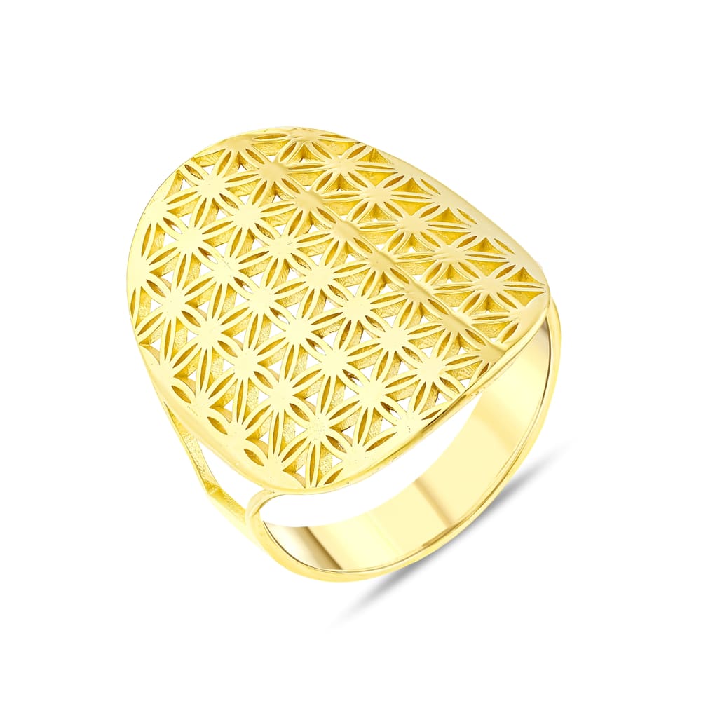 Flower Of Life NEXR1010Y-00 Gümüş Yüzük