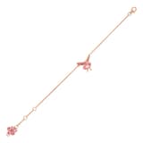 Fairy Tales Collection Pink-White Dress Water Fairy Design Silver Bracelet 1