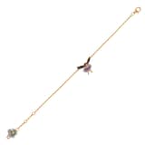 Fairy Tales Collection Turquoise-Purple Dress Water Fairy Design Silver Bracelet 1