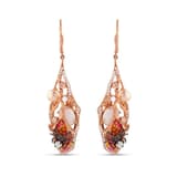 Серьги Spider Rose из родированного серебра 2