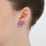 Fairy Tales Collection Purple Flower and Water Fairy Enamelled Silver Earrings 3