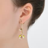 Fairy Tales Collection Green Fairy and Flower Figure Silver Earrings 3
