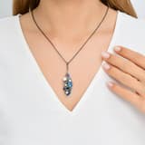 Серебряное колье Spider с черным родиевым покрытием 3