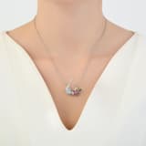 Fairy Tales Collection Crescent Moon and Fairy Figure Enamel Silver Necklace 3