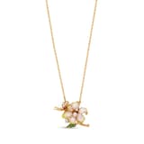 Fairy Tales Collection Yellow Flower and Water Fairy Enamelled Silver Necklace 2