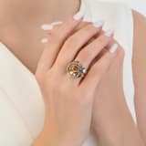 Spider Yellow Rhodium Plated Silver Ring 3