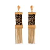 Серьги Silk Road с плетеными цепочками и бахромой, короткие, из позолоченного серебра 2